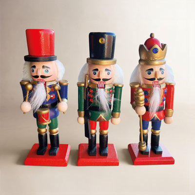 3-Piece Traditional Nutcracker Figurine Set