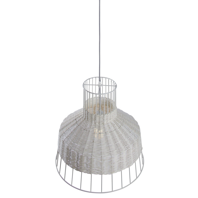 Laika 1 - Light Pendant, Natural, 19" H x 21" W x 21" D, White