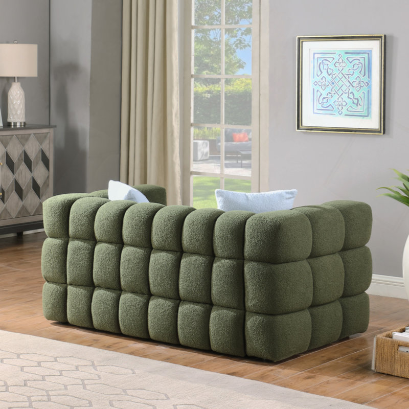 62,2Longueur, 35,83 po de profondeur, structure du corps humain pour les gens des États-Unis, canapé Marshmallow, canapé Boucle, 2S BOUCLE