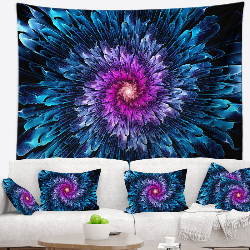 Tapisserie fleur florale florale, H 68 po x l 80 po