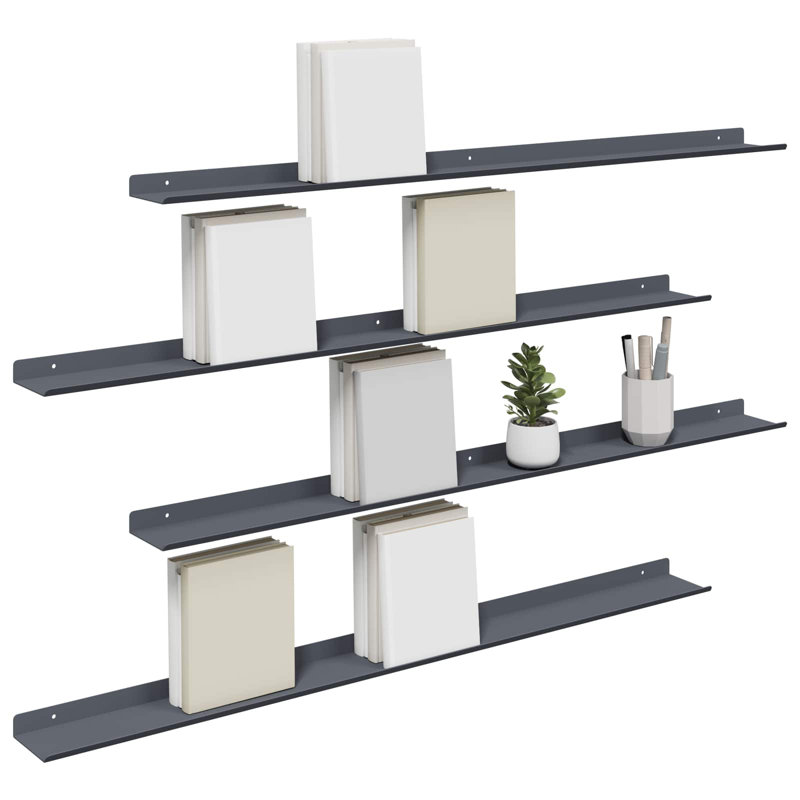 Steel Floating Shelf, Anthracite