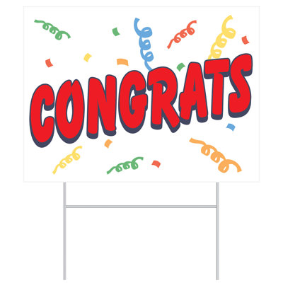 Plastic Congrats Yard Sign
