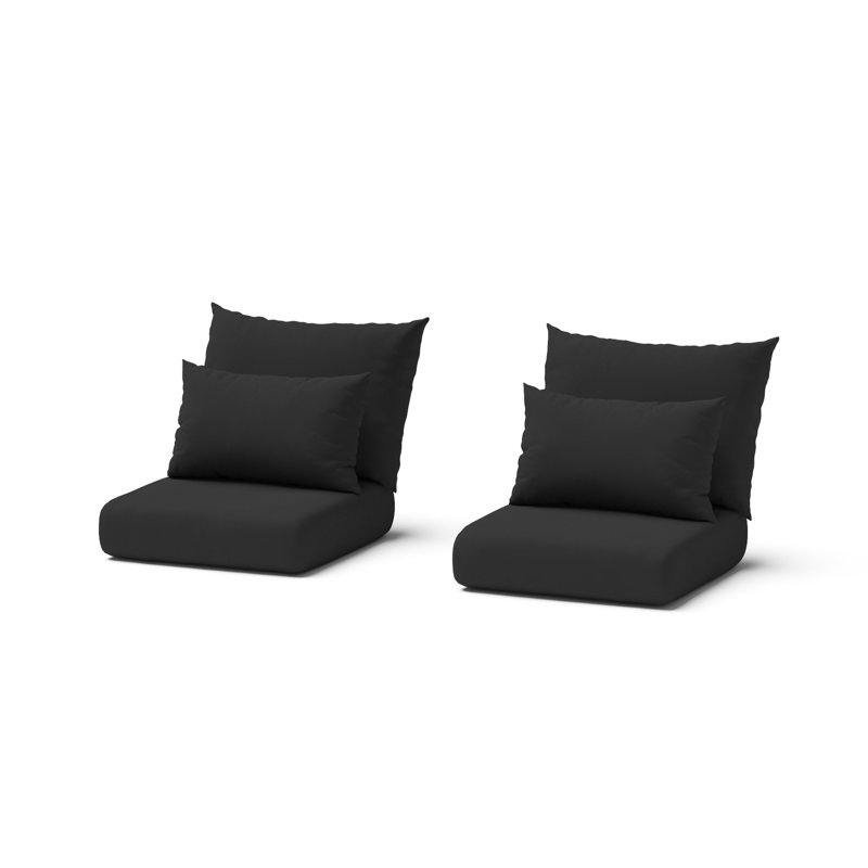 Castelli Outdoor Sunbrella Cushion Cover, Black Sunbrella® Canvas 