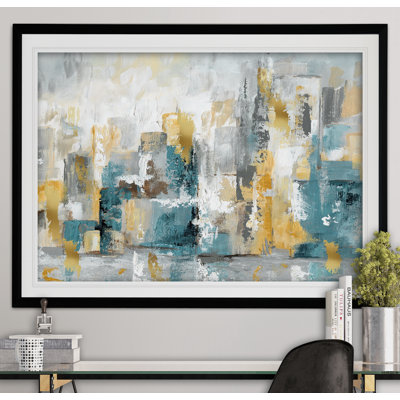 « city views i », reproduction de peinture à l’acrylique encadrée