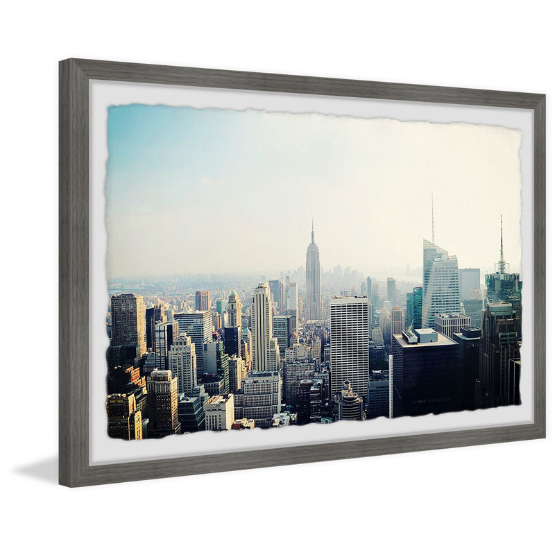 At The Top Of The City - Single Picture Frame Print, 41cm H x 61cm W x 3.81cm D