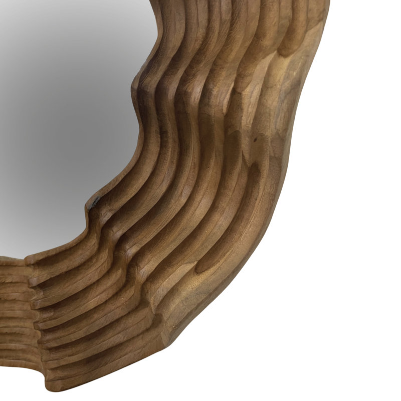 Reclaimed Wood Round Mirror