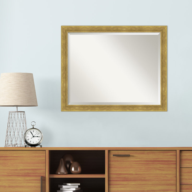 Miroir mural Earmon, Rectangle, Or, 23,25 po x 19,25 po