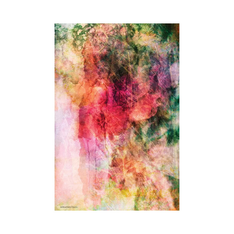 Soft Colour Floral Abstract by Bluebird Barn - Wrapped Canvas Print, 20.32 cm H x 30.48 cm W