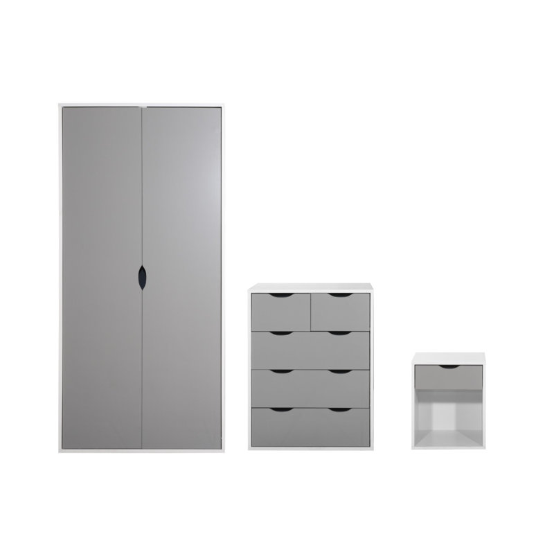 Bohl Piece Bedroom Set, White/Grey
