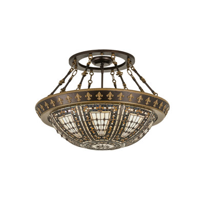 Fleur-de-lis 4 - Light Semi Flush Mount