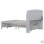 Lit plateforme double en bois avec lit gigogne, tête de lit et tiroirs-2100985895
