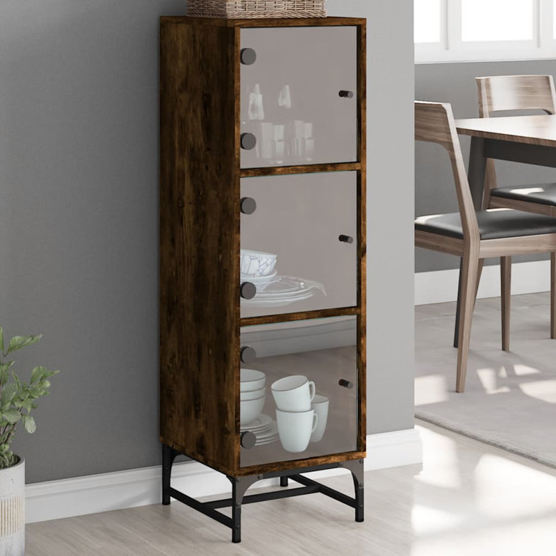 Calianna Display Cabinet, Smoked Oak