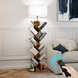 Bookcases With Led Light And Remote Control, 9-Tier Column Floor Lamp
