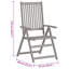 Chaise de patio en acacia avec coussin-286285191