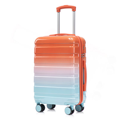 14 "/ 20" 2 pièces / ensemble dans un bagage à roulettes pour PC, valise de cabine, avec couleur dégradée et serrure à combinaison