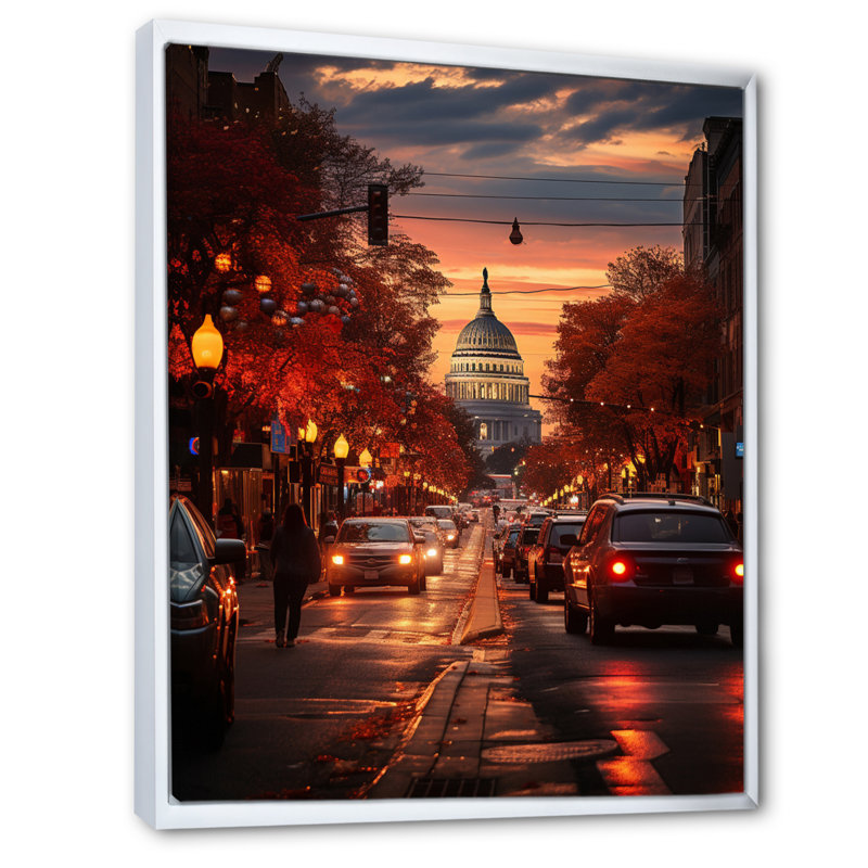 Zasia District Of Columbia Landscape I, reproduction d'art sur toile, H 32 po x l 24 po x P 1 po, Blanc