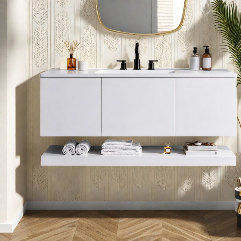 Meuble-lavabo moderne en MDF (doit inclure le meuble-lavabo et le lavabo)