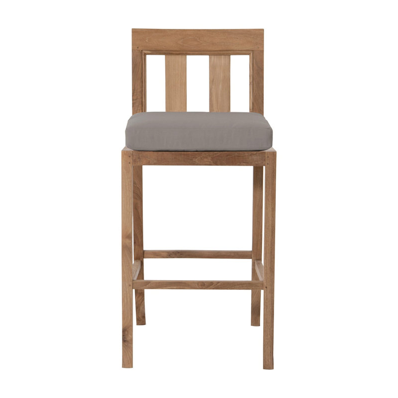 Ensemble de bar en bois massif avec tabourets Starlita, Taupe