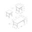 Table Set, 3Pcs Set, Coffee, End, Side, Accent, Living Room, Brown Laminate, Transitional-924112369