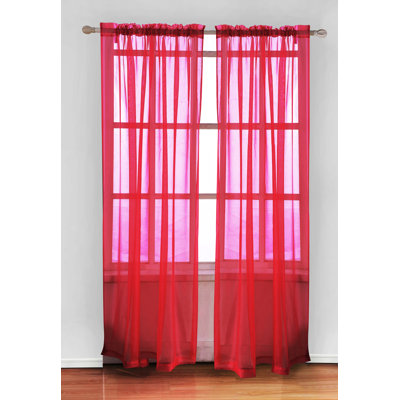 Paire de rideaux transparents avec passe-tringle Jonson