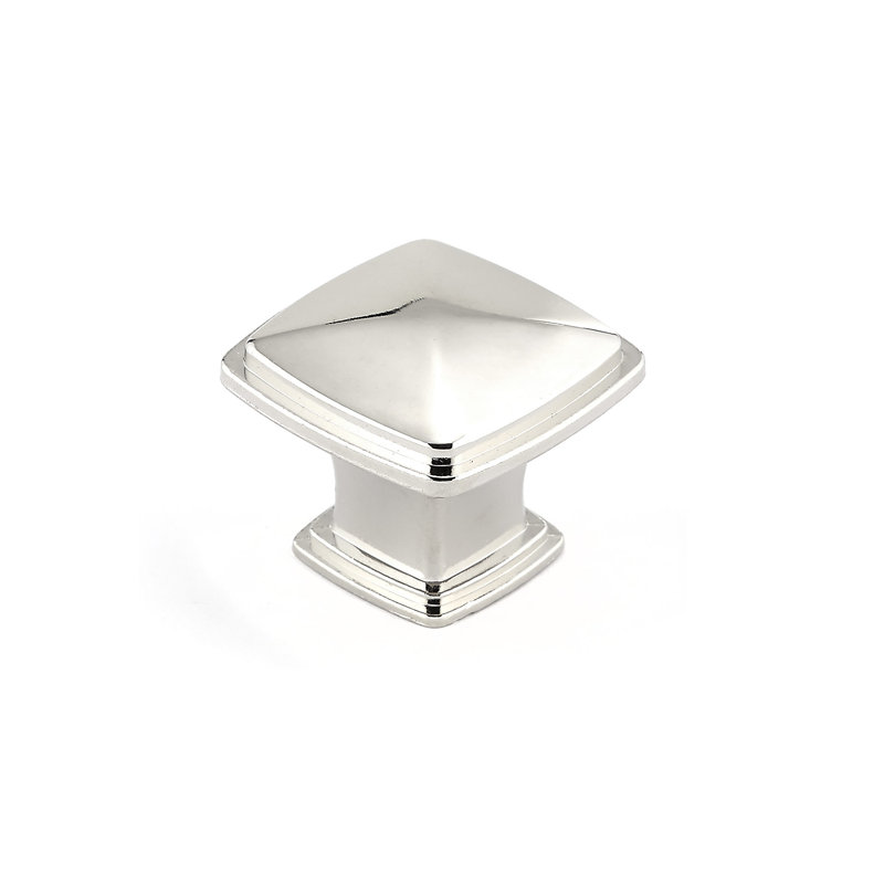 Poignée carrée surdimensionnée de 1 11/16 po Expression 1, H 1,2 po x l 1,2 po x P 1,2 po, Nickel poli