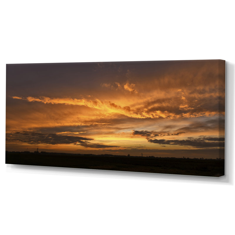 «Summer Sunset Dramatic Sky II», photographie sur toile, H 24 po x l 36 po x P 1 po, Toile tendue