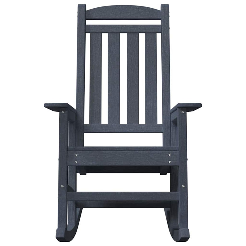 Garden Rocking Chair HDPE Furniture Outdoor Terrace Seating Patio, Navy