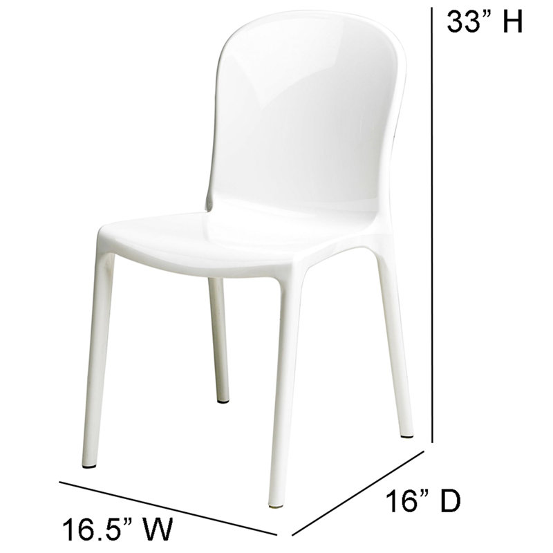 Gladystine 18'' H Stacking Side Chair, Yellow