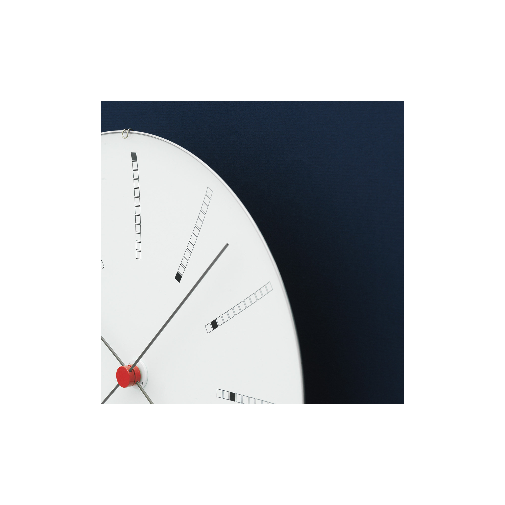 Bankers Metal Wall Clock, White/Black/Red, Extra Small