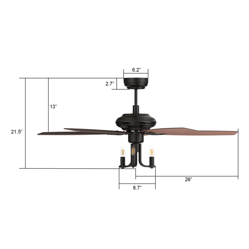52'' Ceiling Fan with Light Kit