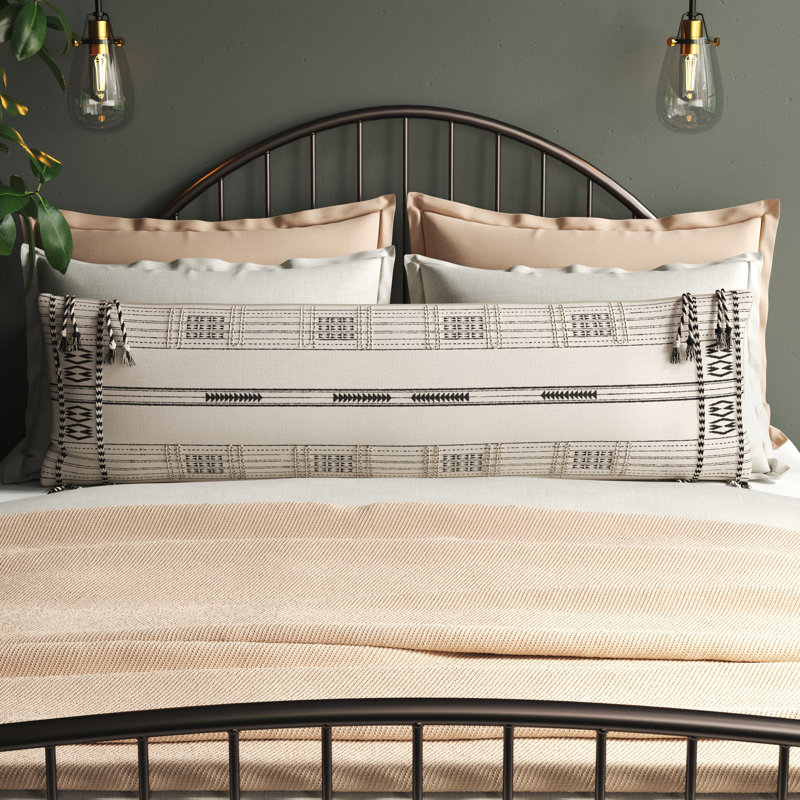 Fabienne 100% Cotton Lumbar Rectangular Pillow, Down