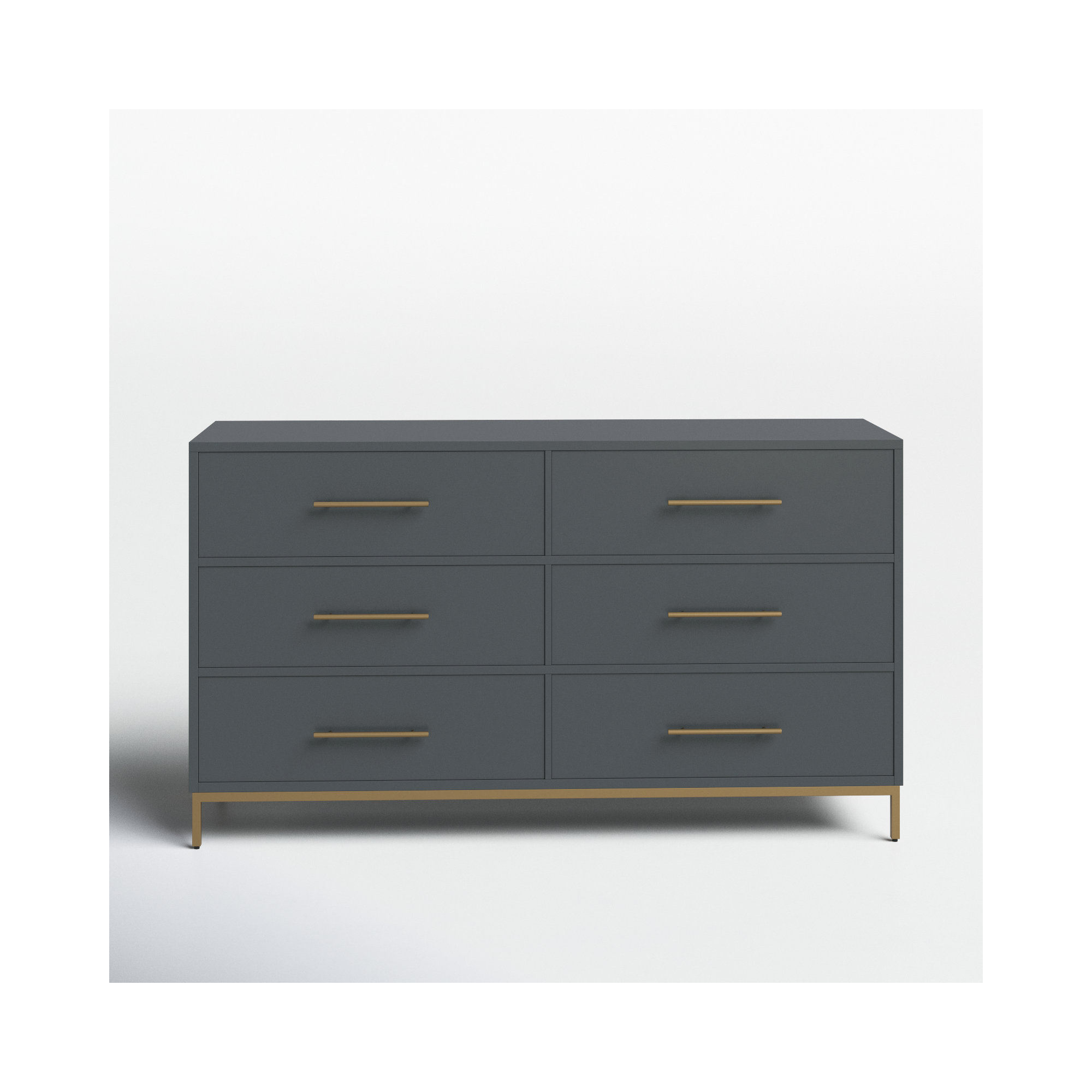 Marino 6 - Drawer Dresser, Slate Gray