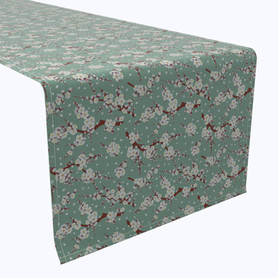 Table Runner, 100% Cotton, 16X108", Chinese Cherry Blossom