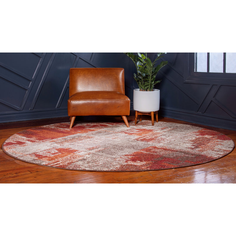 Alair Abstract Indoor Rug, Round 8'
