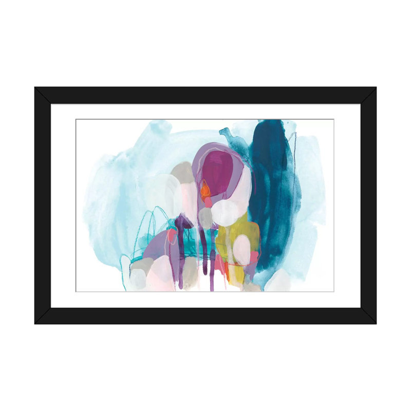 Colorful Orbit III - Reproduction d'art murale - Papier d'art encadré, H 16 po x l 24 po, Noir