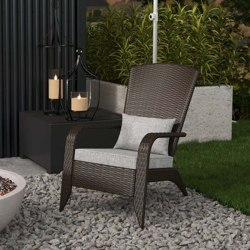 Chaise Adirondack en résine Ranylah, Gris