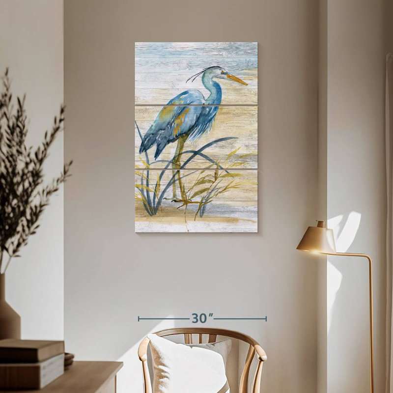 Brampt Blue Heron I, 57" H x 36" W