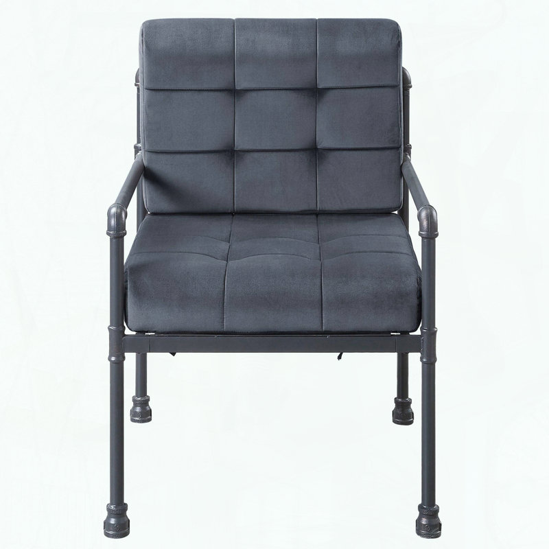 Chaise d'appoint de style industriel avec mousse à mémoire de forme