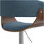 Sheldon - Tabouret de bar pivotant réglable - Bleu denim