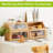 Bread Storage Farmhouse Bread Box For Kitchen Countertop Bread Container With Clear Window Breadbox Double Layer Bamboo Extra Large Capacity Bin Kitchen Food Storage Container(Natural)
