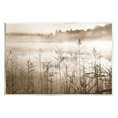 «Sepia Foggy Lake View On MDF» par Irene Weisz
