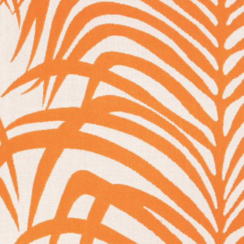 Zebra Palm Fabric, Orange