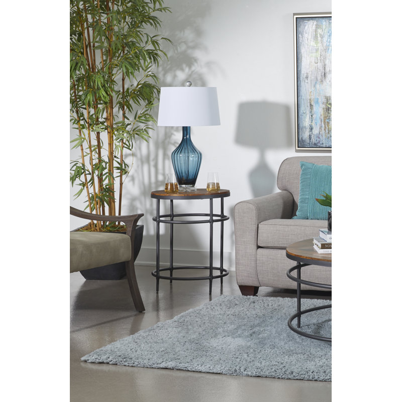 Andaman Solid Wood Top End Table
