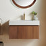 Meuble-lavabo simple en contreplaqué et en bois massif