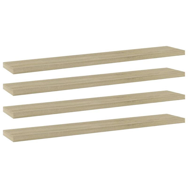 Tablettes flottantes étagères murales, H 0,6 po x l 23,6 po x P 3,9 po, Chêne sonoma