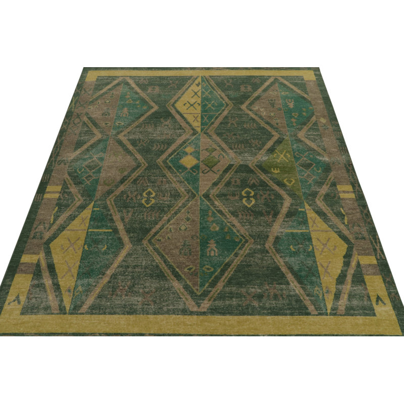 Handmade Wool Area Rug, Rectangle 8’1” x 10’