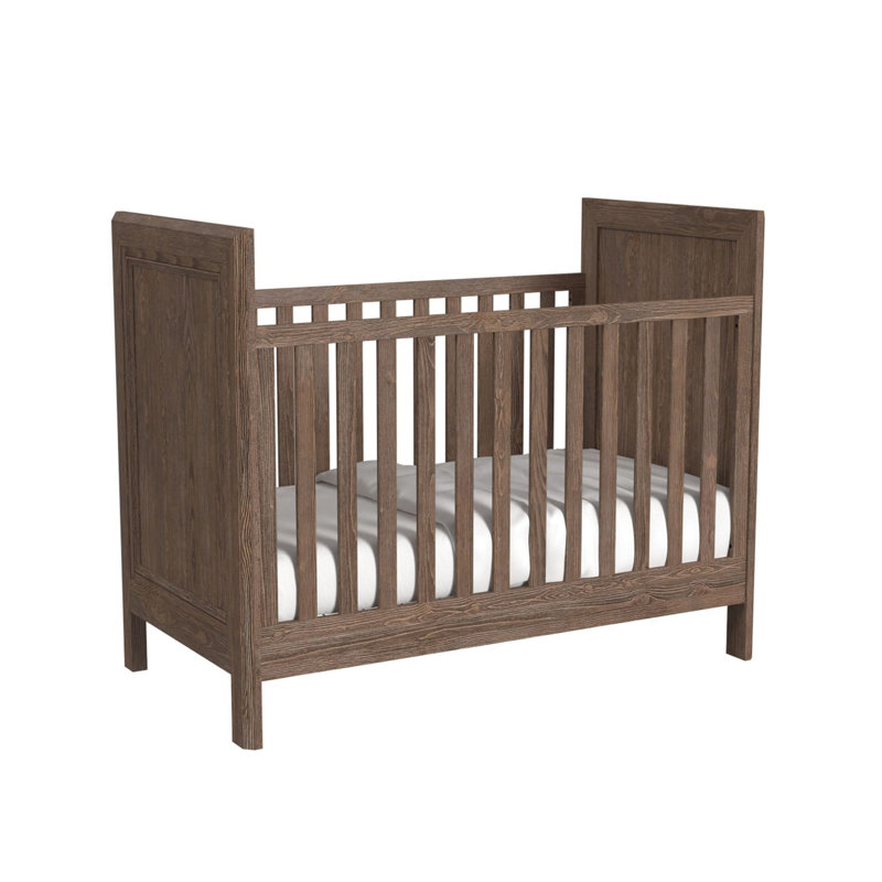 Lit de bébé Jemma 2-en-1, Brun récolte
