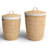 Seagrass Handmade Decorative and Functional Storage Basket with Liner and Matching Tops-2146496984