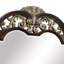 Miroir de commode Nehir, sculpture sur couronne, bois, défilement doré