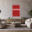 «Soft Soft» de couleur rouge sur fond abstrait contemporain-129968565